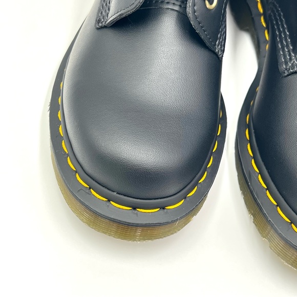 Dr Martens Black Felix Rub Off Faux Vegan Leather 1460 Lace Up Combat Boots NEW - Picture 4 of 14